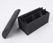 An Anglo-Indian compendium dome topped box, ornately carved in ebony, mid 19th century, 15cm high, 25cm wide, 13cm deep - 2