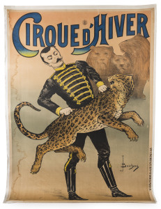 JEAN BOICHARD, Cirque D'Hiver, lithograph in colour, laid down on linen, signed in the plate lower right, c.1890,