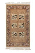 A Chinese hand-knotted and carved wool rug, early to mid 20th century, 175 x 94cm