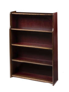 Australian hardwood bookshelf, mid 20th century, 110cm high, 78cm wide, 21cm deep