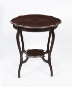 An antique English mahogany parlour table, late 19th century, ​71cm high, 65cm wide, 65cm deep