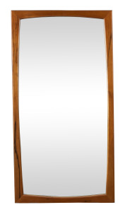 A vintage Australian mirror in Queensland blackbean frame, circa 1960, 96 x 50cm