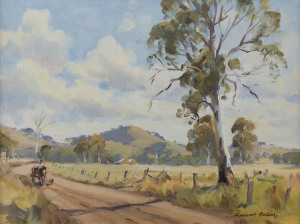 DERMONT HELLIER (1916-2006), Back Roads at Yea, Victoria, oil on board, signed lower right "Dermont Hellier", ​30 x 40cm