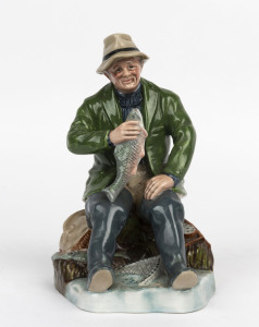 ROYAL DOULTON "A Good Catch" (H.N. 2258), English porcelain statue, circa 1965, green factory mark to base, 19cm high