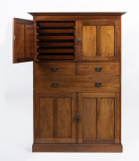 HARRY GOLDMAN (attributed) doctor's cabinet, Australian blackwood, interior fitted with slides and drawers, circa 1920, ​186cm high, 120cm wide, 55cm deep - 2