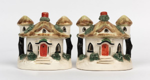 A pair of STAFFORDSHIRE cottage ornaments, circa 1840, 12cm high