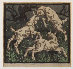 NORBERTINE VON BRESSLERN-ROTH (AUSTRIA, 1891-1978), Youth, colour woodcut, signed in pencil in the lower margin "Handdruck, Youth, Bresslern-Roth", 28 x 30cm