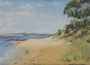 DAVID LANCASTER (Australian), Red Rocks Beach, oil on board, signed lower right "David Lancaster", 30 x 39cm