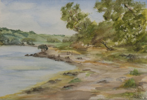 SHAN MILLER (Australian), Colours Of The Beach Corinella, watercolour, signed lower right "Shan Miller, '86" 23 x 34cm