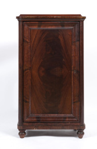 An antique German mahogany pier cabinet, mid 19th century, 97cm high, 56cm wide, 38cm deep