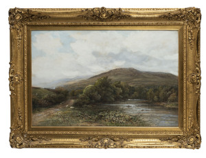 JAMES ORROCK (1829-1913), The Trout Stream At Ilkley, watercolour, signed lower left "J. Orrock, 1888", in original gilt frame with slip, title on mount, 50 x 75cm, 73 x 98cm overall
