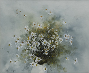 B. GYNGELL, still life with daisies, watercolour, signed lower left (illegible), 36 x 41cm