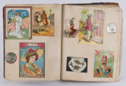 An antique scrap album displaying a fine array of period chromolithography of mainly British and Colonial subjects, late 19th and early 20th century. - 3