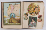 An antique scrap album displaying a fine array of period chromolithography of mainly British and Colonial subjects, late 19th and early 20th century. - 6