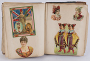 An antique scrap album displaying a fine array of period chromolithography of mainly British and Colonial subjects, late 19th and early 20th century. - 7