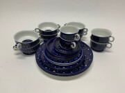 ARABIA "Valencia" Finish tableware, circa 1975, designed by Ulla Procop&eacute; (Finland, 1921-1968): 21 pieces of assorted dinner and tea ware. (one piece chipped) - 2