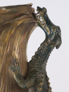 AMPHORA "Wingless Horned Dragon" Austrian pottery vase, circa 1900, stamped "Stellmacher, Teplitz", 72cm high - 4