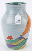 CLARICE CLIFF "Isis" English Art Deco ceramic vase, circa 1930, stamped "Hand Painted Bizarre by Clarice Cliff, Newport Pottery, England, Caprice, Isis", 25cm high - 3