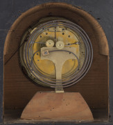 Viennese Grande Sonnerie mantel clock with enamel dial and timber case with brass studding, circa 1810, 47cm high PROVENANCE The Tudor House Clock Museum, Yarrawonga - 2