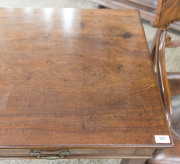 George III English mahogany two drawer desk, 18th century, ​74cm high, 126cm wide, 60cm deep - 4