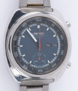 SEIKO Chronograph automatic wristwatch with day/date windows, blue dial, stainless steel case and bracelet, ​4.1cm wide - 2