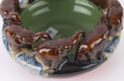 SUMIDA GAWA Japanese pottery bowl with elephant decoration, 20th century, factory mark to base, ​12cm high, 22cm diameter - 6