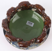 SUMIDA GAWA Japanese pottery bowl with elephant decoration, 20th century, factory mark to base, ​12cm high, 22cm diameter - 8