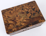 A Japanese jewellery box, tortoiseshell and lacquer work finish, Meiji period, 19th century, ​10cm high, 24cm wide, 16.5cm deep - 7