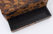 A Japanese jewellery box, tortoiseshell and lacquer work finish, Meiji period, 19th century, ​10cm high, 24cm wide, 16.5cm deep - 10