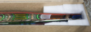 SIGNORETTI stunning pair of Italian Murano glass canoe shaped architectural features with battuto cold work and aventurina canes plus accompanying certificate and documentation. In original boxes with wall bracket mounts. Purchased in 2013 for &euro;8,000. 92 - 2