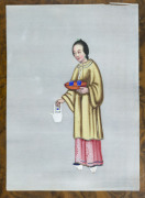 A set of 12 Chinese antique paintings on rice paper in original box, late 19th century, ​each sheet 15 x 11cm - 6