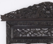 An antique Chinese four panel picture frame, ornately carved rosewood with dragon motif, late 19th century, 55 x 67cm overall - 3