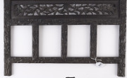 An antique Chinese four panel picture frame, ornately carved rosewood with dragon motif, late 19th century, 55 x 67cm overall - 5