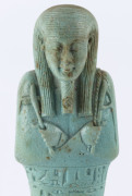 An Egyptian green faience shabti figure, circa 1st - 2nd Century AD, 15cm high - 4