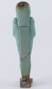 An Egyptian green faience shabti figure, circa 1st - 2nd Century AD, 15cm high - 6