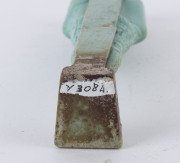 An Egyptian green faience shabti figure, circa 1st - 2nd Century AD, 15cm high - 8