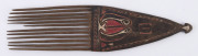 Three Indonesian daggers and a Pacific Islands comb, 20th century, (4 items), the largest 45cm long - 3