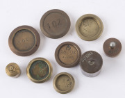 Assorted antique weights, 19th and early 20th century, (36 items), ​the heaviest 8oz. - 8