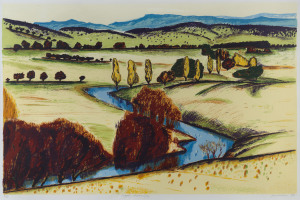 JEFFREY MAKIN (1943-), Near Merrijig, Printer's proof, colour lithograph, signed lower right "Makin" and dated '96", 60 x 91cm (framed & glazed 92 x 122cm overall)
