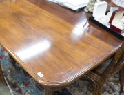 An impressive antique English William IV mahogany banquet table, six finely turned and hexagonal tapering form legs with five additional leaves, circa 1840, 74cm high, 116cm wide (extends to 426cm), 130cm deep - 4