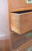 An antique English campaign chest of drawers, mahogany and brass, early to mid 19th century, 84cm high, 101cm wide, 49cm deep - 7