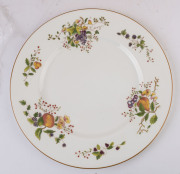 COALPORT "Wenlow Fruit" pattern English porcelain dinner set for six places comprising dinner, entree and side plates plus soup bowls, (24 items), blue factory mark to base. - 4