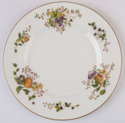 COALPORT "Wenlow Fruit" pattern English porcelain dinner set for six places comprising dinner, entree and side plates plus soup bowls, (24 items), blue factory mark to base. - 6
