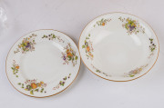 COALPORT "Wenlow Fruit" pattern English porcelain dinner set for six places comprising dinner, entree and side plates plus soup bowls, (24 items), blue factory mark to base. - 7