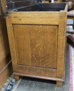 An antique carved English oak coffer, 18th/19th century, 69cm high, 121cm wide, 51cm deep - 8