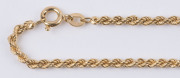 A rope twist 14ct yellow gold necklace, stamped "14K" with pictorial maker's mark, ​57cm long, 16 grams - 2