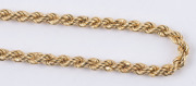 A rope twist 14ct yellow gold necklace, stamped "14K" with pictorial maker's mark, ​57cm long, 16 grams - 4