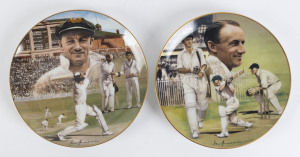 Fine china plates from the 'Don Bradman: an Australian Legend' series issued by the Bradford Exchange; each in the original packaging with associated certificates. (8).