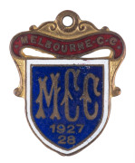 MELBOURNE CRICKET CLUB, membership badges for 1927-28, (No.2903) and for 1928-29, (No.2235), both made by Bentley. (2 items).  - 2