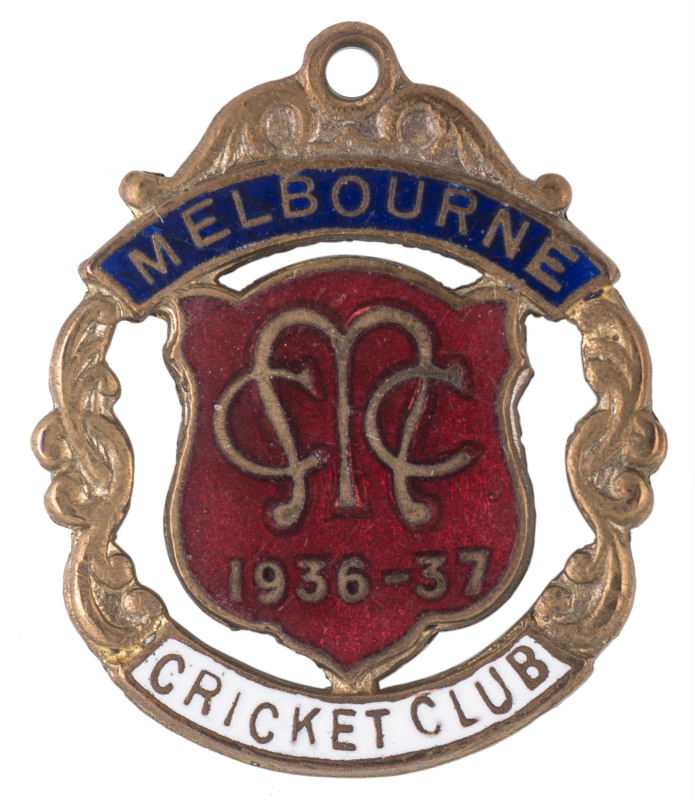 MELBOURNE CRICKET CLUB, 1936-37 membership badge by C. Bentley & Son, (No.2589) lovely condition.